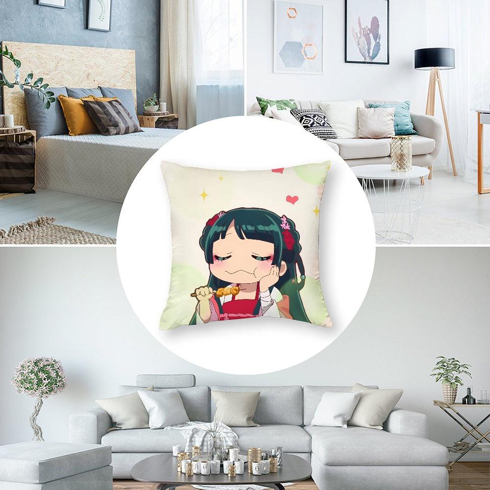 A-Apothecary Diaries maomao Pillow Case 3D Print Polyester Fiber 40*40 cm Home Sofa Throw Pillow Cover Decoration Festival Gift