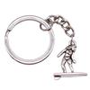 Metal Fittings Yoga Keychain Sport Theme Key Ring Souvenir 28mm