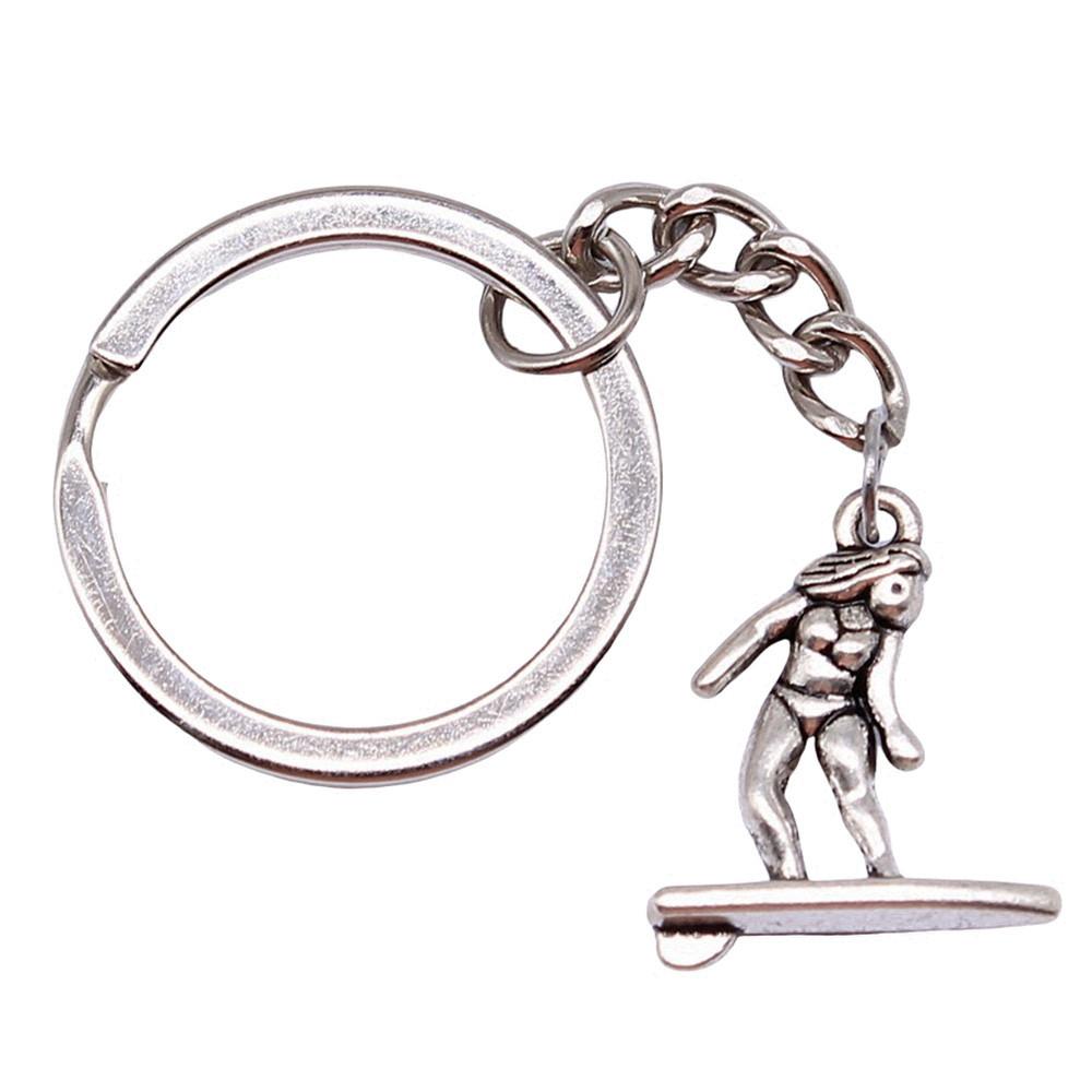 Metal Fittings Yoga Keychain Sport Theme Key Ring Souvenir 28mm