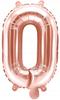 Balon Foliowy Litera "O", 35Cm, Różowe Złoto 1Szt.