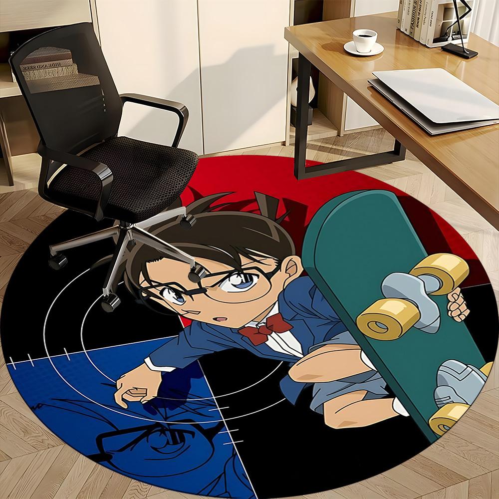 Detective Conan Office Round Area Rug Suitable For Office, Under Office Chairs Bedroom Living Room Home Decor, T1224004