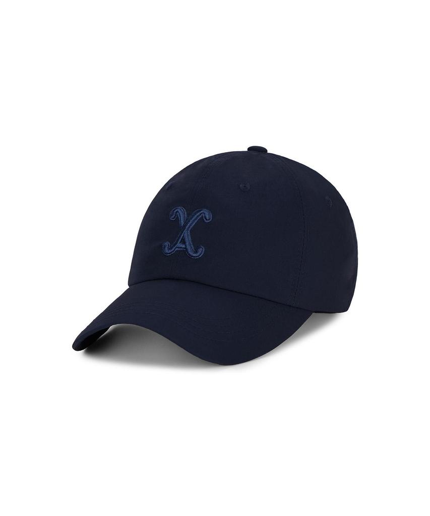 Bajal Va Curved Logo Nylon Ball Cap Navy