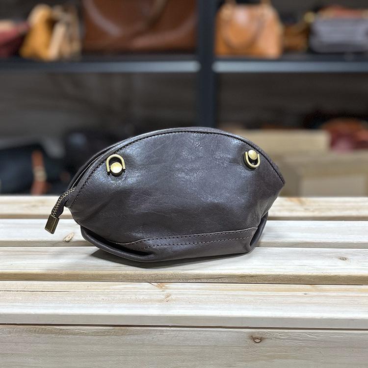 

Johnature Высококачественная сумка из натуральной кожи, маленькая, винтажная, однотонная, универсальная, женская, через плечо, кроссбоди кофейный