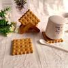 Creative Solid Wood Cookie Coaster, Simple Style Wooden Anti‑Scald Cup Mat for Coffee Mug Water Cup Dining Table
