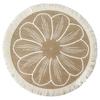 Sottopiatti Rotondi in Juta Naturale con Motivo Floreale Ecologico Vintage Decorazione da Pranzo per Uso Domestico