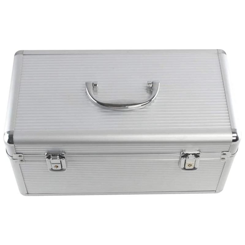 Aluminum and Eva Hard Drive Protective Case 8X3.5 Inch and 6X2.5 Inch Slots for Hard Drive Classification and Storage NONE