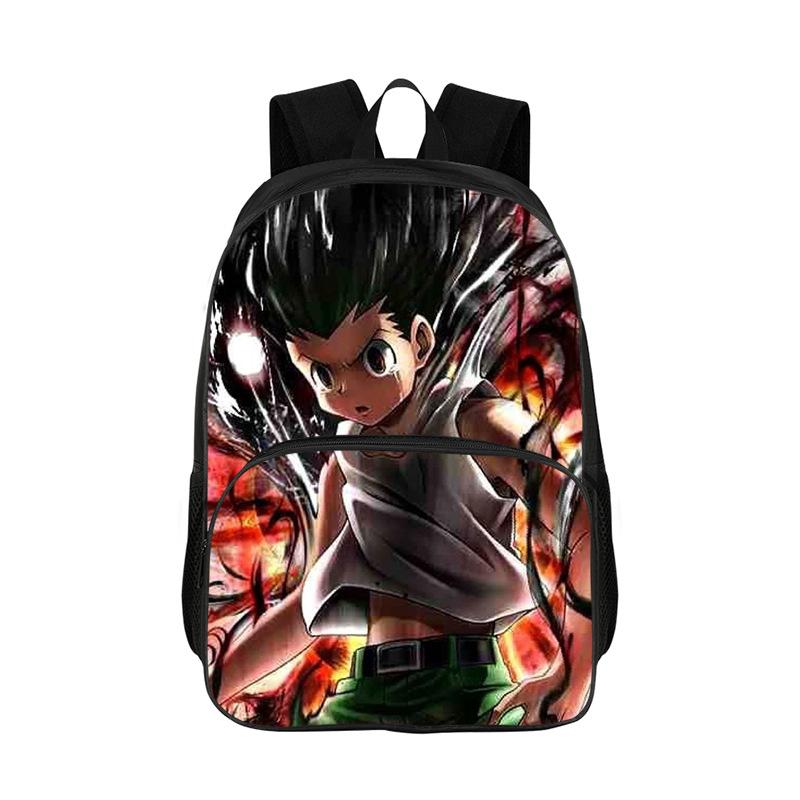 Child Backpacks Cartoon Anime Hunter X Hunter Shoulder Bag Pencil Case Pupil Large Capacity School Bags For Boys Girls Best Gift