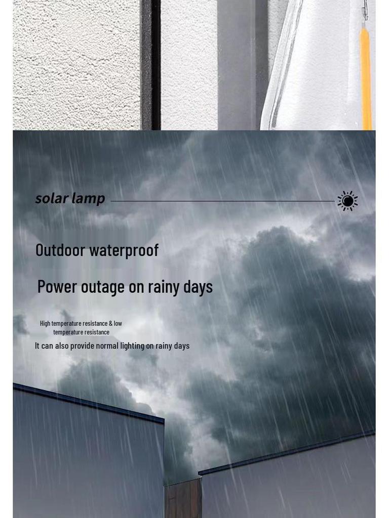 Solar Outdoor Wall Lamp with Motion Sensor - Warm Light for Garden, Courtyard, Balcony