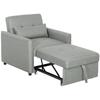 3-in-1 Sleeper Chair, Pull-Out Sofa Bed Chair with Adjustable Backrest, Grey