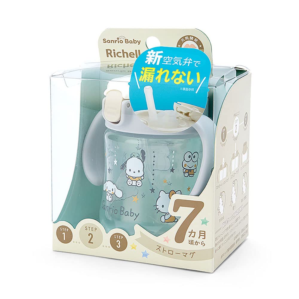 Sanrio Baby Polypropylene (PP) Sanrio Characters Richell Straw Mug Star Gray (Sanrio Baby) 693481
