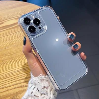 Anti-sarı Şeffaf Şeffaf Kapak Kamera Lens Tam Koruyucu Kabuk Cep Telefonu Arka Kılıfı iPhone Samsung için