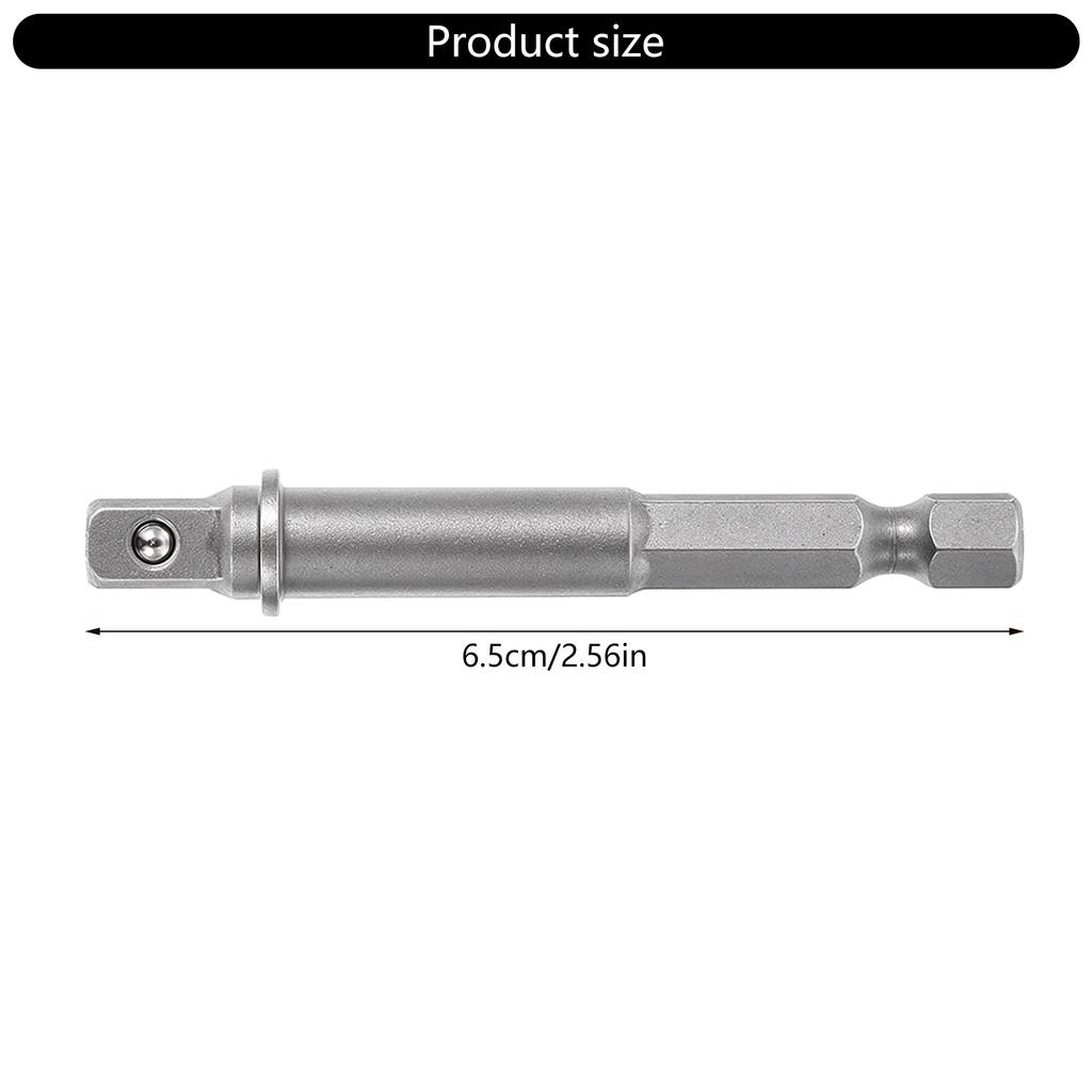 5 Stück Steckschlüsseladapter auf 1/4 Zoll Vierkant Sechskantadapter auf 1/4 Zoll Steckschlüssel Nuss Set Verbindungsverlängerung