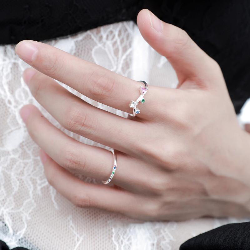 Chic Unique Design Adjustable Copper Ring For Women Featuring Elegant Geometric Shape