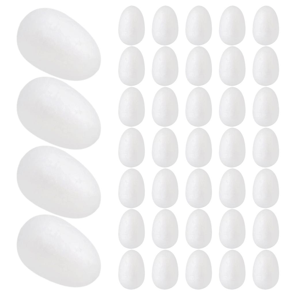 50Pcs Foam Painting Eggs Craft Egg for Easter DIY Decorations Kids Party Favors Holiday Wedding Halloween Harvest Festival Ghost