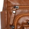 Dameveske i mykt skinn Mammaveske Flere rom Flere glidelåser Stor kapasitet Skulderveske Crossbody-veske
