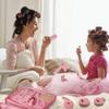Simulation Cosmetics Set Toy Wooden Pretend Play Toy Kids Hair Beauty Makeup Set With Lipstick Nail Paint Travel Gift For Girls