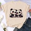 Summer Sleeve Cartoon Casual Creative Tshirt Vintage Round Neck Clothes Funny Cute Panda Printed T Shirt