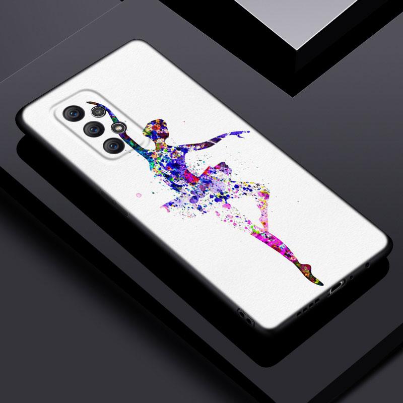 Ballet Dancer Phone Case For Samsung Galaxy A21 A30 A50 A52 S A13 A22 A32 A33 A53 A73 5G A11 A12 A31 A51 A70 A71 A72 Black Cover