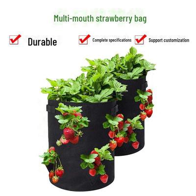Durable Felt Planting Bag with Round Opening for Strawberries and Potatoes