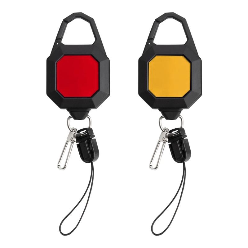 Retractable Keychains with 26inch Cord Heavy Duty Badges Holder Locking Retractor 6oz Fly Fishing Retractor
