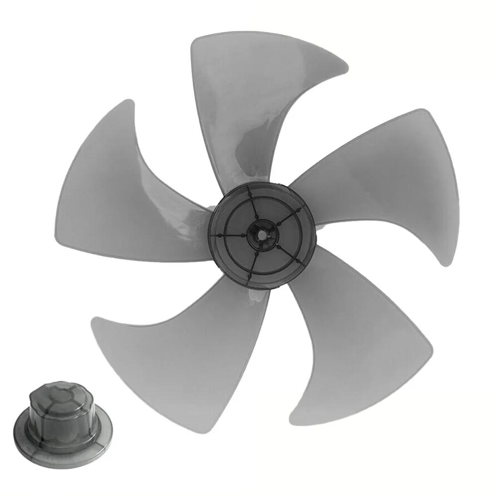 14 Inch Plastic Fan Blade Five Leaves With Nut Cover For Pedestal Household  Electric Fan Blade Fireplaces Accessories