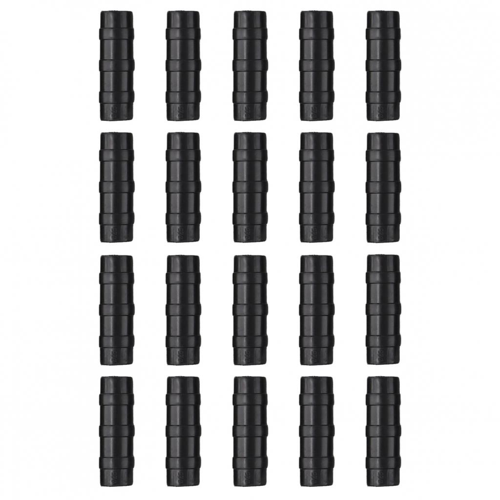 20 Pcs Clamp Connectors Greenhouse Frame Abs Black