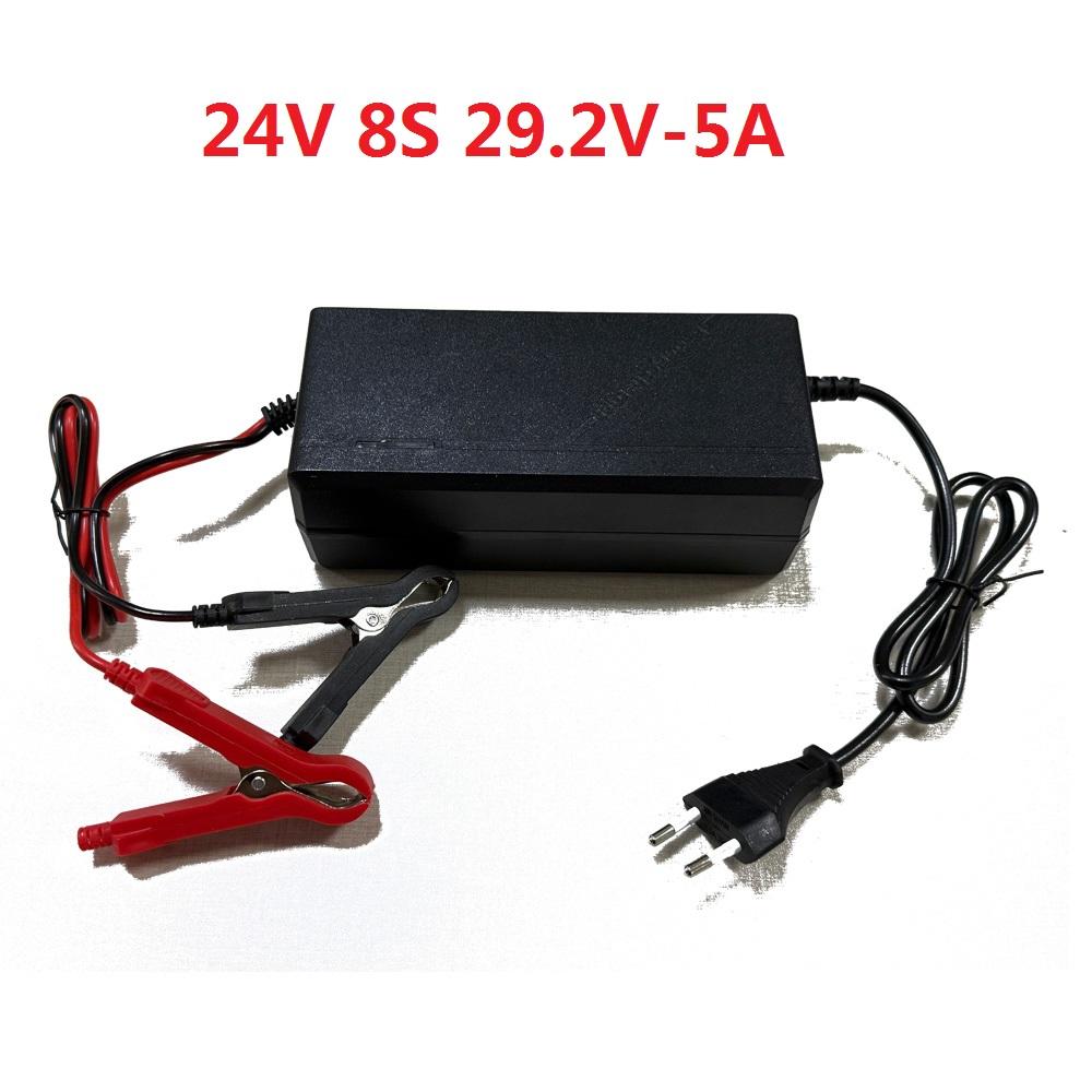 12V 24V 5A 10A Smart Lifepo4 Charger 14.6V 29.2V 4S 8S High Power LiFePO4 Charger AC110-240V Lithium Iron Phosphate Battery Pack