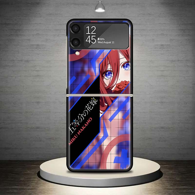 Cute Anime Waifu Art Design Phone Case For Samsung Galaxy Z Flip 7 6 5 4 3 5G Shockproof Cover Z Flip7 Flip6 ZFlip5 Flip3 Flip4
