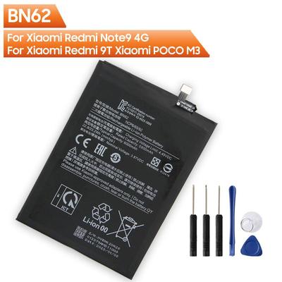 Baterie de telefon de înlocuire BN62 pentru Xiaomi Redmi Note9 4G Xiaomi Redmi 9T Xiaomi POCO M3 Baterii de telefon mobil 6000mAh
