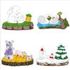 3pcs Resin Moss Micro-landscape Resin Decoration Animal Piglet Rabbit Swan Scenery Animal Accessories