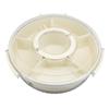 Divided Serving Tray with Lid PP PET Sealed Rotatable Clear Snack Spinner Food Platter Charcuterie C