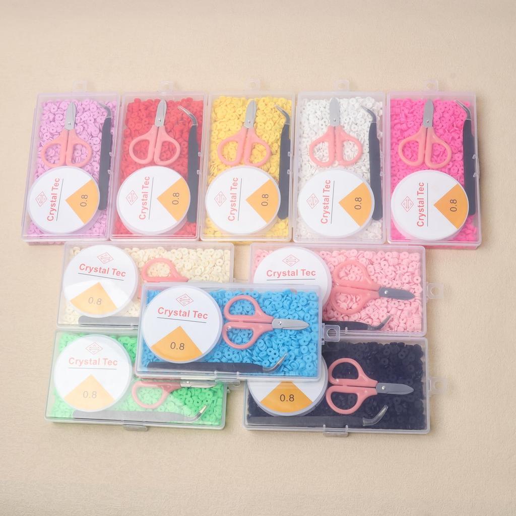 1000pcs/box Multi-color Polymer Clay Beads Clay Beads Slices, Polymer Clay Spacer Bead Chips Beads For Jewelry Making DIY Handmade Accessories