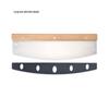12-14 Inch Stainless Steel Half-Moon Pizza Cutter with Wooden Handle and Crimped Edge