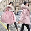 New Winter Coat Korean Version Large Fur Collar Padded Jacket Student Short Waist Padded Jacket