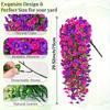 2pcs Outdoor Courtyard Simulation Flower Eucalyptus Morning Glory Silk Flower Home Wedding Decoration Wall Hanging Vine Flower Vine