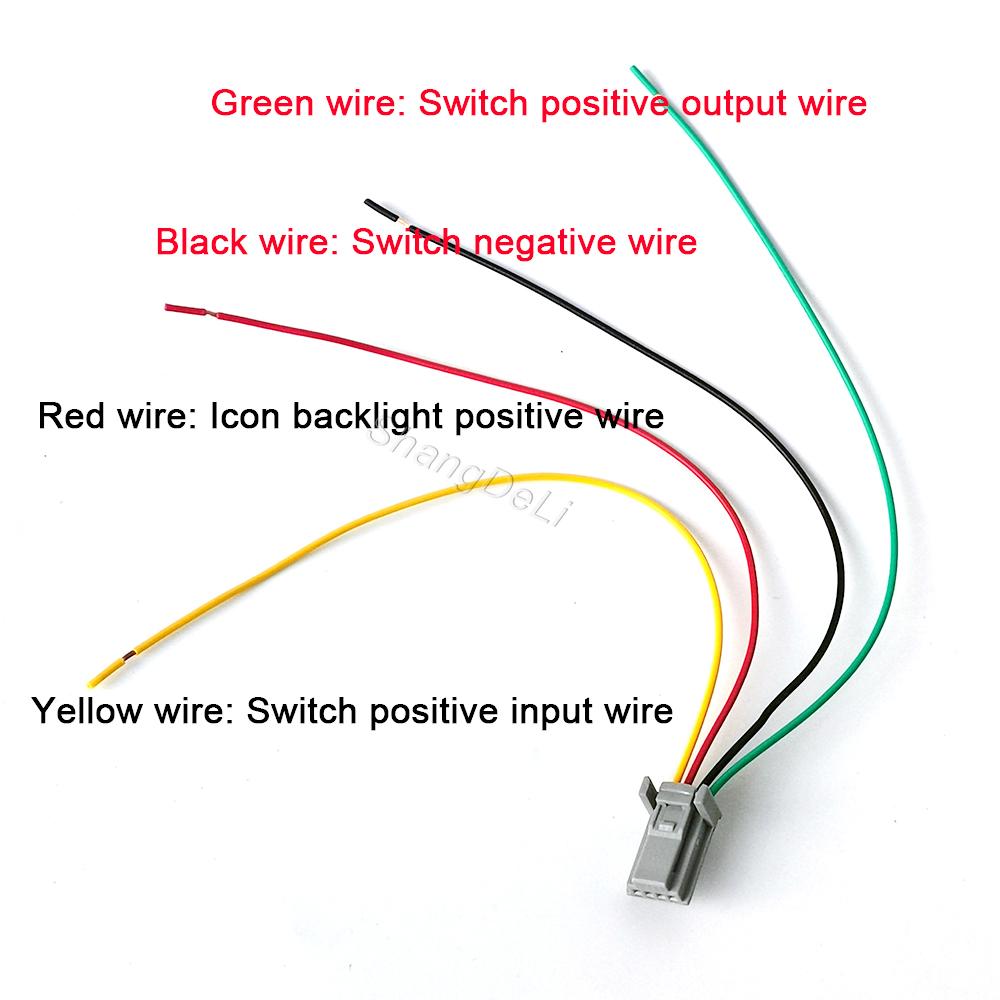 1 PC Car Small Bevel Turn on Orange / Turn Off Red LED Front Rear Fog Switch Button with Wire for Subaru Forester (SK) 2019-2024