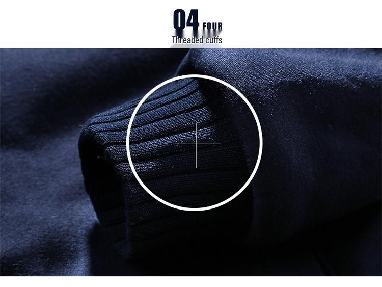 Men's Fleece-Lined Sweatshirt & Jacket Set - Casual Korean Style Sportswear for Autumn/Winter
