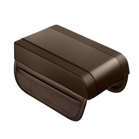 1x Brown Car Center Console Armrest Box Cover Pad Mat Protector Universal