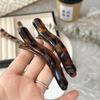 2 Pcs Large Leopard Print Hair Clips  Duckbill Edge Clips Non-Slip Grip for Back Head Styling Women's Fashion Hairpins