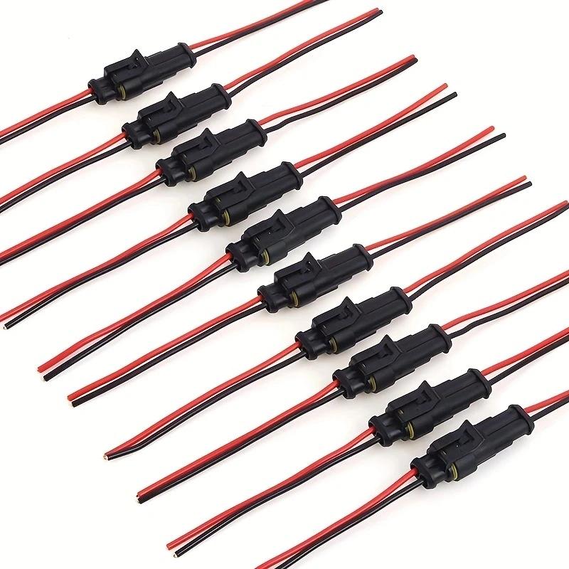 2Pairs 2 Pin Way Car Sealed Waterproof Electrical Wire Connector Plug