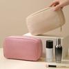 New Minimalist Corduroy Makeup Bag Hand in Hand, Large Capacity Travel Cosmetics Storage Bag, Makeup Bag for Women makeup bags