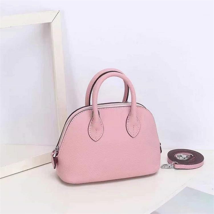 Borsa a tracolla singola in pelle bovina di prima qualità con motivo a litchi, mini borsa piccola portatile da donna