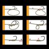 50pcs Fluorescent Fishing Hooks Carbon Steel Fishing Hooks