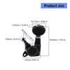 Pack of 6 Black Guitar Peg Replacement Set Metal Texture Guitar Tuners Suitable for Left Hand Acoustic Electric Guitars