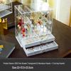 Acrylic Dustproof Earrings & Jewelry Organizer Box with Hanging Rack