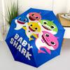 B-Baby Shark Print Automatic Umbrella, 8 Rib Iron Frame, Plastic Handle, Suitable for Outdoor Travel &Daily , Ideal Gift