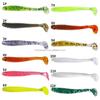1 PACK 5,5cm 0,6g 50 Stück/Beutel Künstlicher Weichplastik-Wurmköder mit Paddelschwanzköder