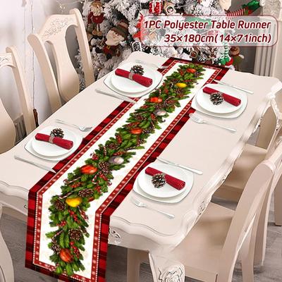 Christmas Table Flag Nordic Style Holiday Decoration Table Flag Outdoor Party Dining Table Insulation Christmas Table Runner