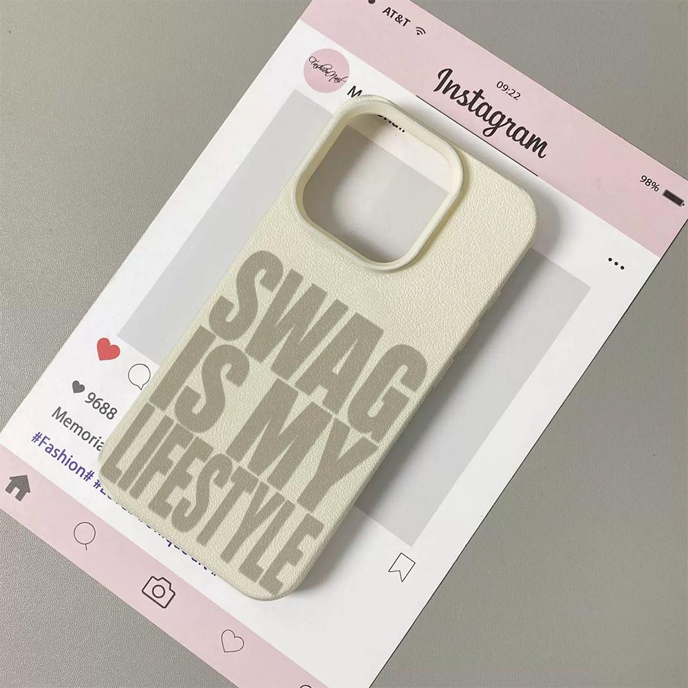 Swag Lifstyle Case For IPhone 17 16 15 14 13 12 11 Pro Max Silicone Leather Cover Iphone 13 15 16 17 Air Pro Max TPU Cover