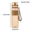 Safety Lock Buckle 550ML Sports Water Bottle Plastic Large Capacity Travel Water Cup Portable Leak-Proof Drink Cup Sports Gym